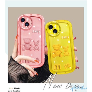 ใหม่ เคสโทรศัพท์มือถือ ลายตุ๊กตาหมีน่ารัก 3D แฟชั่น สําหรับ Samsung A03 A03S A02S case A7 2018 J7 J6 J4 J2 Prime Plus A750