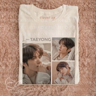 เสื้อยืดโอเวอร์ไซส์เสื้อยืด พิมพ์ลาย Kpop Lee Taeyong สําหรับผู้ชาย และผู้หญิงS-3XL