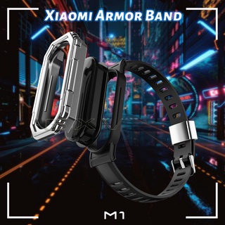 สินค้า สายคล้องนาฬิกาข้อมือ Tpu สําหรับ Xiaomi Mi Band 6/5/4/3 M6 M5 พร้อมแหวนโลหะ