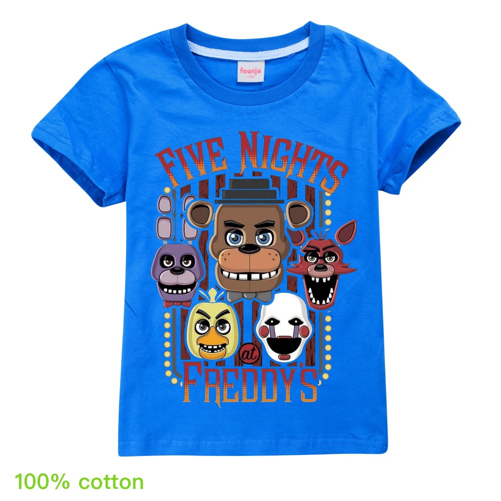 ภาพหน้าปกสินค้าเสื้อยืดแขนสั้น ผ้าฝ้าย 100% พิมพ์ลาย Five Nights at Freddy's แฟชั่นฤดูร้อน สําหรับเด็ก 2020 จากร้าน yuandada.th บน Shopee