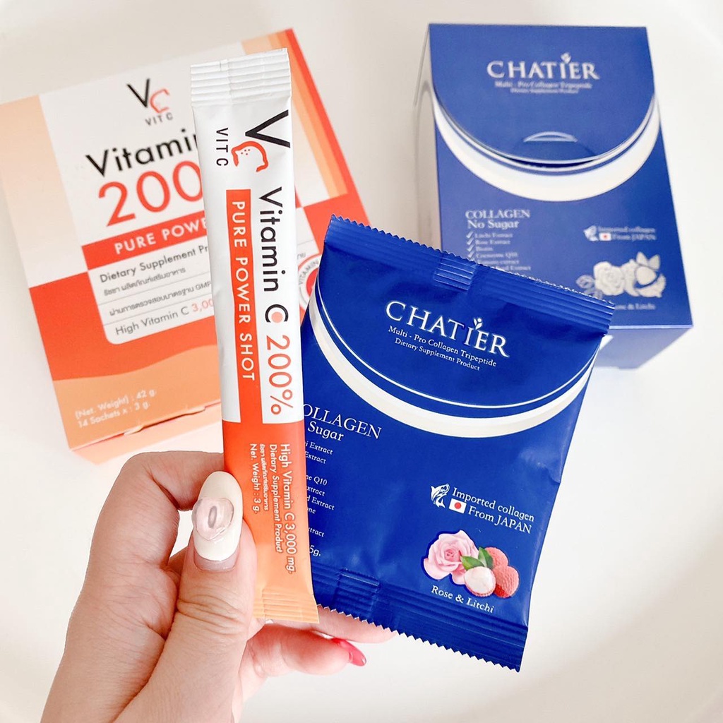 ซื้อ-1-แถม-1-คอลลาเจนน้องฉัตร-คอลลาเจนชา-collagen-1กล่อง-แถม-vc-vit-c-vitamin-c-วิตซีเพียว-200-1-กล่อง