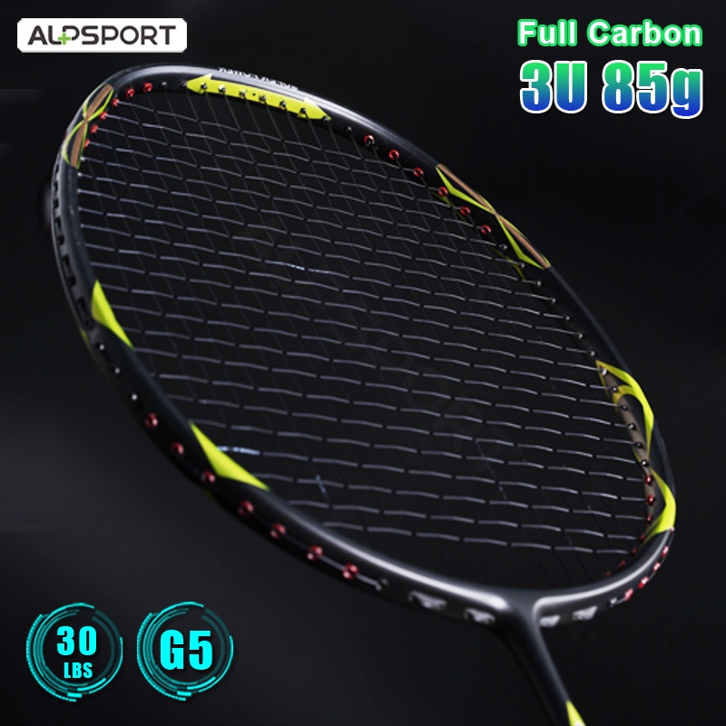 alp-xgp-3u-g5-85g-22-35lbs-offensive-tyle-hard-rod-100-full-carbon-fiber-strung-badminton-racket-professional-racquet-badminton-raket-with-tied-string