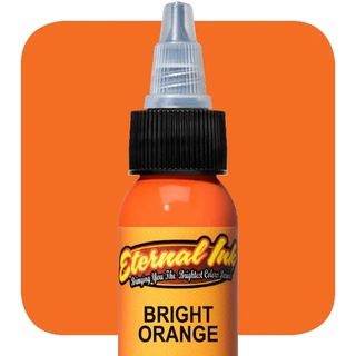 สินค้า หมึกสักอีเทอนอล ขนาด 1 ออนซ์ สีสักลาย เอทานอล หมึกสัก เอทานอล หมึกแท้ 100% จากอเมริกา Eternal Ink Bright Orange