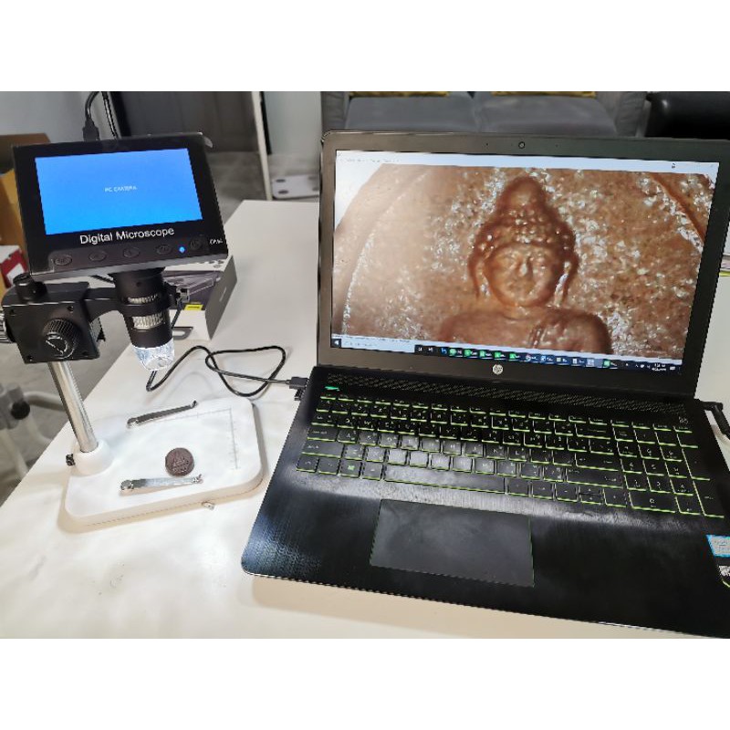 ภาพสินค้าMicroscope กล้องขยายพระ ขยายสิ่งของ 1000 เท่า จากร้าน ajkaiser บน Shopee ภาพที่ 8