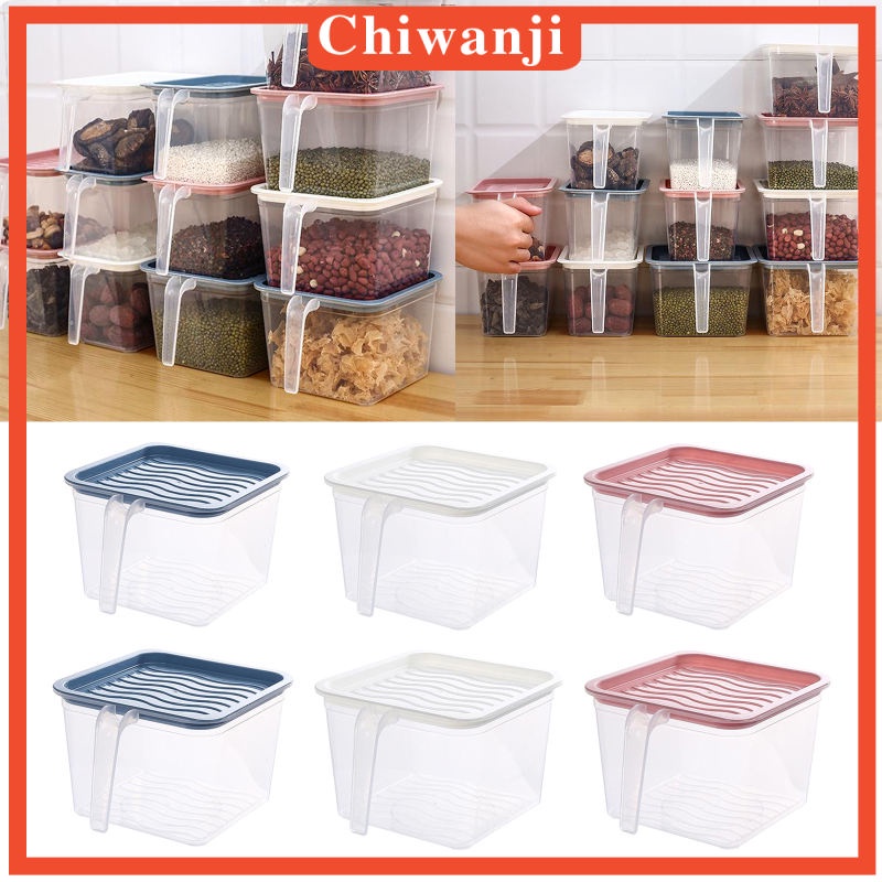 chiwanji-กล่องเก็บอาหารพร้อมฝาปิดสีขาว