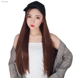 ผมปลอม✱№♕วิกหมวก วิกหมวกผมไหมเกาหลีตรงยาวปลายงุ้มเเละลอนยาวสวยดูเป็นธรรมชาติใส่ง่ายสินค้าสวยตามภากไหมด้านอย่างดี แถมเน็ก