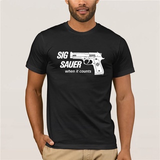 เสื้อยืดแขนสั้น พิมพ์ลาย SIG SAUER แฟชั่นฤดูร้อน สําหรับผู้ชาย