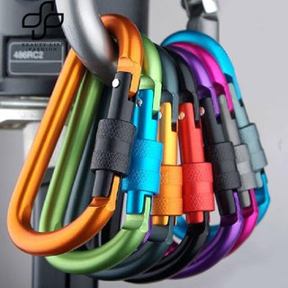 อลูมิเนียม Hook Camping พวงกุญแจ Carabiner เบ็ดสำหรับตกปลากลางแจ้ง Gadget ตกปลา