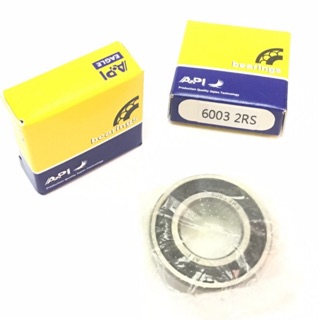 API Bearing 6003 2RS ตลับลูกปืน เม็ดกลมร่องลึก คุณภาพเยี่ยม มาตรฐาน DGBB ปิดยางสองด้าน