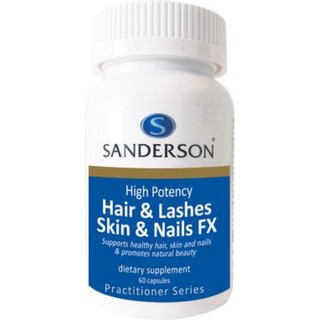 พร้อมส่ง❗Sanderson Hair & Lashes Skin & Nails FX High Potency วิตามินอาหารเสริมบำรุงผิวพรรณ เล็บ เส้นผม นิวซีแลน 60 เม็ด