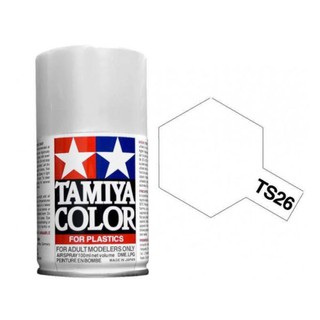 สินค้า Tamiya Spray Color สีสเปร์ยทามิย่า TS-26 PURE WHITE 100ML