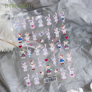 Dyruidoj1 สติ๊กเกอร์ลายการ์ตูนกระต่าย Duffy Bear Diy สําหรับติดตกแต่งเล็บ