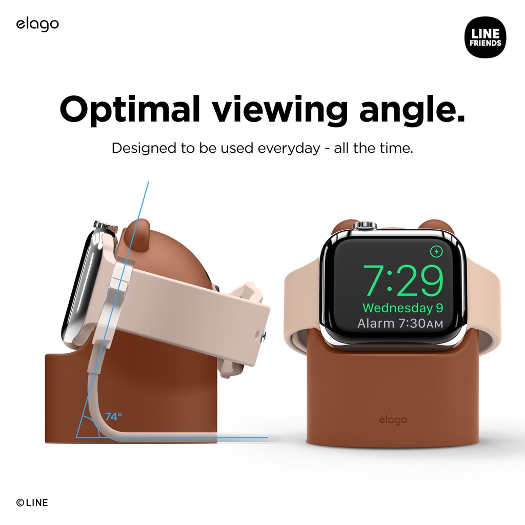elago-แท่นวาง-apple-watch-line-friends-w2-charger-stand-ลิขสิทธิ์แท้จากตัวแทนจำหน่าย-สินค้าพร้อมส่ง