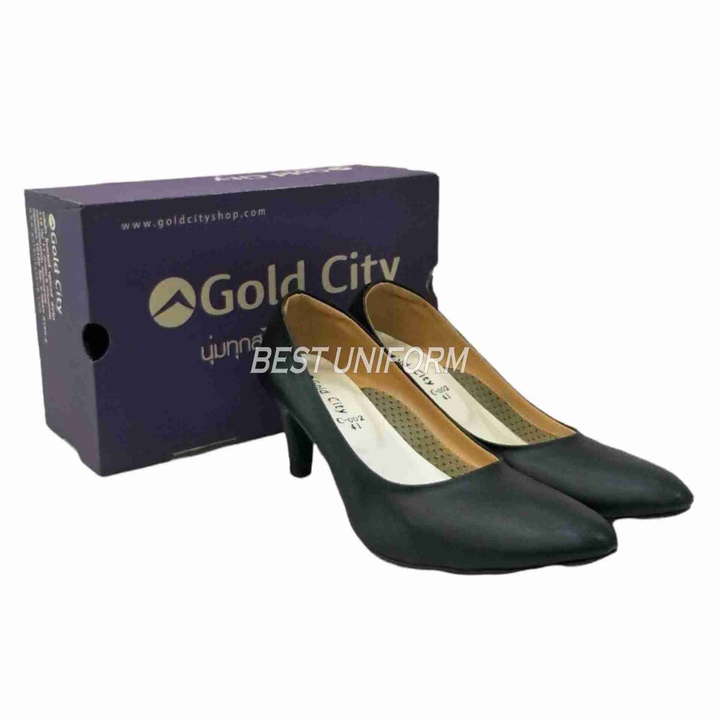 goldcity-รองเท้าคัชชูผู้หญิง-รองเท้านักศึกษา-รุ่น-c002-สีดำ