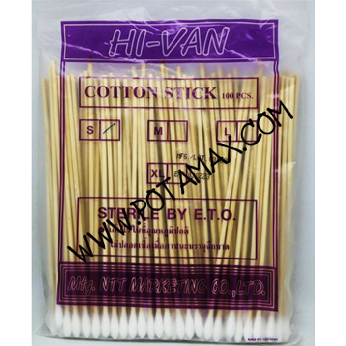 ภาพหน้าปกสินค้าไม้พันสำลี Cotton Swab (HI-VAN) จากร้าน ananchai4 บน Shopee