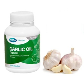 ภาพขนาดย่อของภาพหน้าปกสินค้า**ส่งฟรี** สารสกัดกระเทียม GARLIC OIL ยี่ห้อ Mega We Care บรรจุ 100 แคปซูล จากร้าน nanvichitkajee บน Shopee