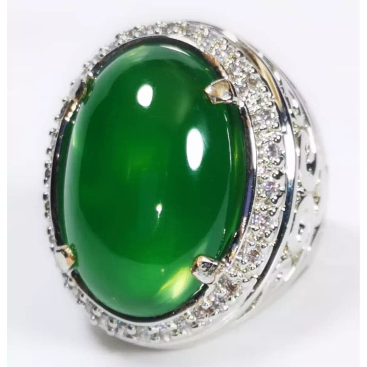 แหวนคริสตัล-ประดับพลอย-สีเขียว