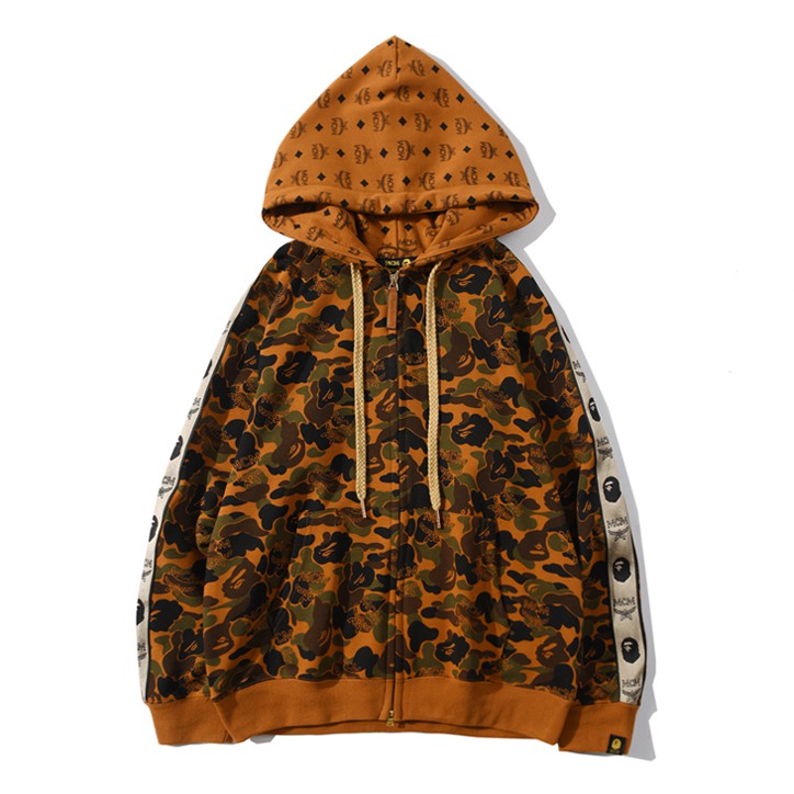 ราคาและรีวิวM XL​ พร้อมส่งBAPE X M CM camouflage sports sweater jacket