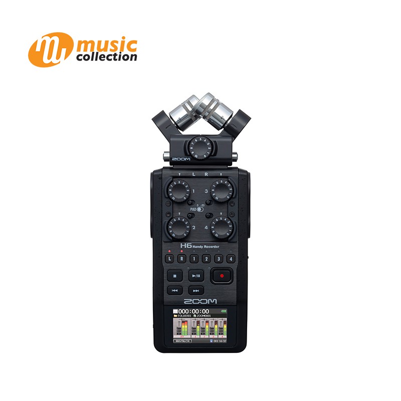 ภาพหน้าปกสินค้าเครื่องบันทึกเสียง Zoom H6 All Black 6-Track Portable Recorder, Stereo Microphones, 4 XLR/TRS (ประกันศูนย์)