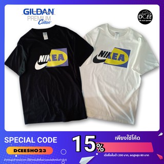 Dcee Shop เสื้อยืด เสื้อลาย Nike+Ikea งานป้าย GILDAN / Premuim cotton100% ผ้าคุณภาพดี ใส่สบาย ไม่ย้วย