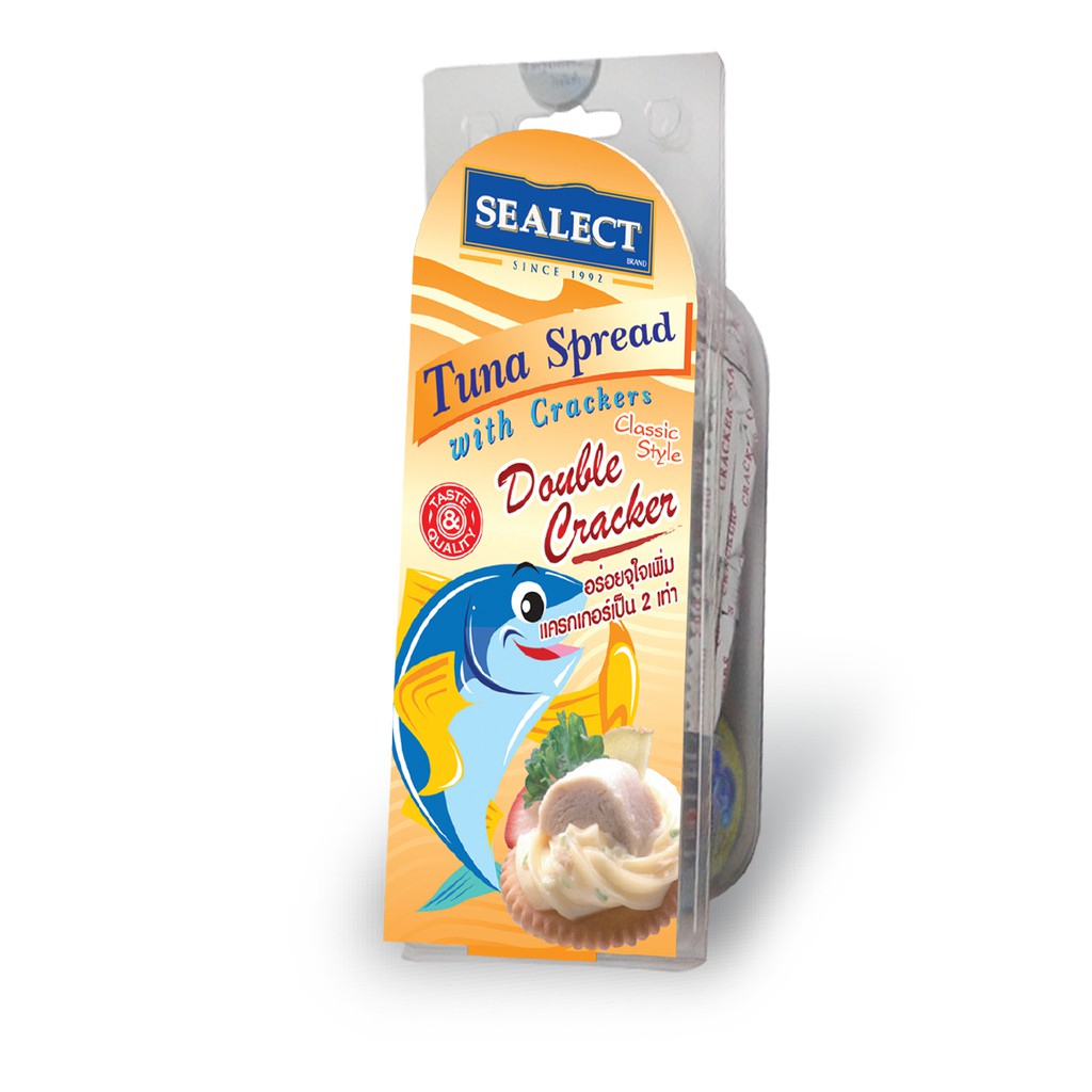 ภาพสินค้าSEALECT Tuna Sprea ซีเล็คทูน่าสเปรด+แครกเกอร์85g จากร้าน supermarket บน Shopee ภาพที่ 1