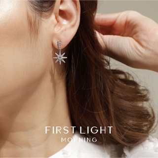 First Light Morning : Stardust Earrings ต่างหูคริสตัล ต่างหูดวงดาว Snowflake ต่างหูแป้น ต่างหูแฟชั่น