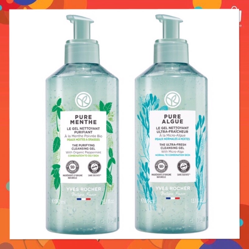 อีฟโรเช Yves Rocher Cleansing Gel 390 ml Pure Algue The Ultra-Fresh ...