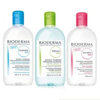 สินค้า Bioderma H2O - 500ml ผลิตภัณฑ์เช็ดเครื่องสำอาง [ตัวเลือกสี][แท้100%/พร้อมส่ง]