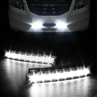 [มงคล] 2 ชิ้น 12 โวลต์ 6 LED กลางวันวิ่งไฟ DRL รถตัดหมอกกลางวันขับรถโคมไฟชุดดี