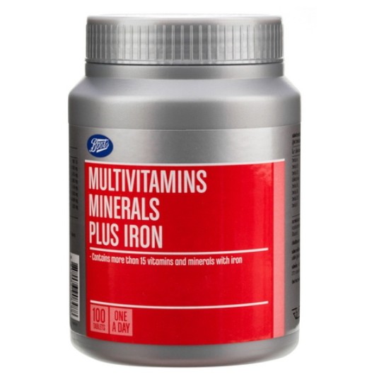 Boots Multivitamins Minerals Plus Iron 100 Tablets Shopee Thailand