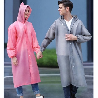 ชุดกันฝน เสื้อคลุมกันฝนแบบหนา น้ำหนักเบา EVA Rain Coat แบบ Free Size ( ขนาดฟรีไซร์ S - 3XL ) หนัก 150 กรัม สีสันสดใส KK