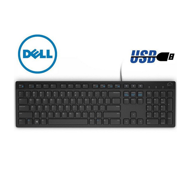 ภาพหน้าปกสินค้าDell Combo set KB216 Multimedia Keyboard + Dell MS116 USB DELL MS116only OPTICAL MOUSE รับประกันศูนย์ 2ปี