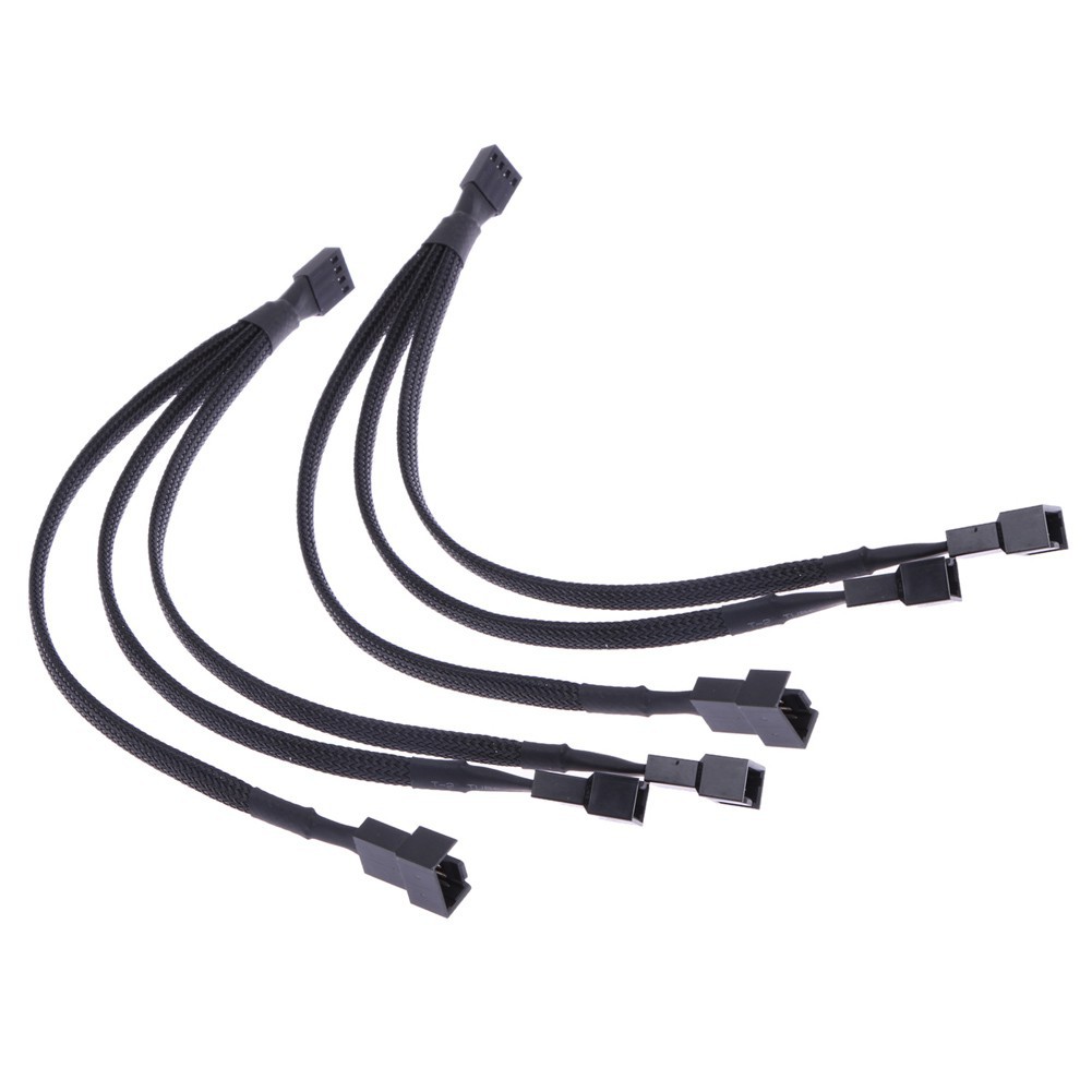 4-pin-pwm-fan-cable-1-to-3-ways-splitter-สายเคเบิ้ลขยายสีดำ