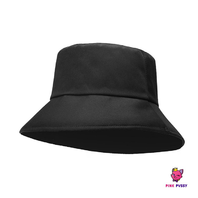 ภาพหน้าปกสินค้าPINK PVSSY หมวกบัคเก็ต สีดำ หมวกผู้ชาย หมวกผู้หญิง Unisex สไตล์เกาหลี