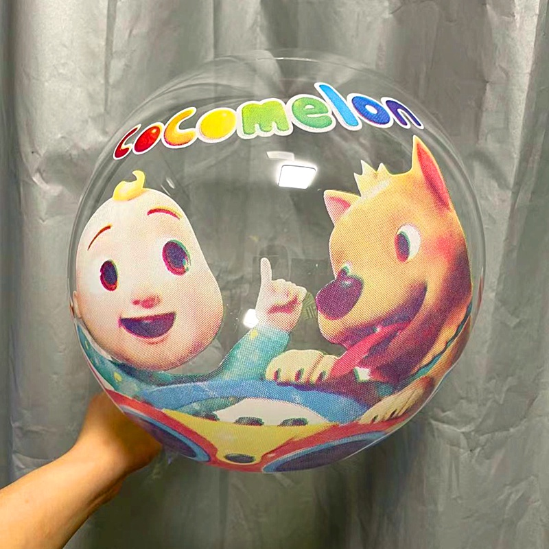 cocomelon-bobo-ลูกโป่งยางใสลายการ์ตูนสําหรับตกแต่งปาร์ตี้วันเกิดเด็ก