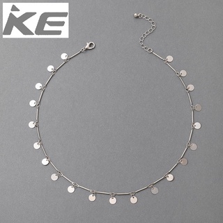Simple Jewelry Alloy Electroplating Small Disc Single Necklace Geometric Clavicle Chain for g