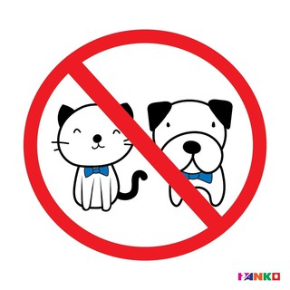 Nameplate NO PETS ALLOWED SYMBOL SIGN PANKO SA1928 Sign Home &amp; Furniture แผ่นป้าย สติ๊กเกอร์สัญลักษณ์ห้ามนำสัตว์เลี้ยงเข