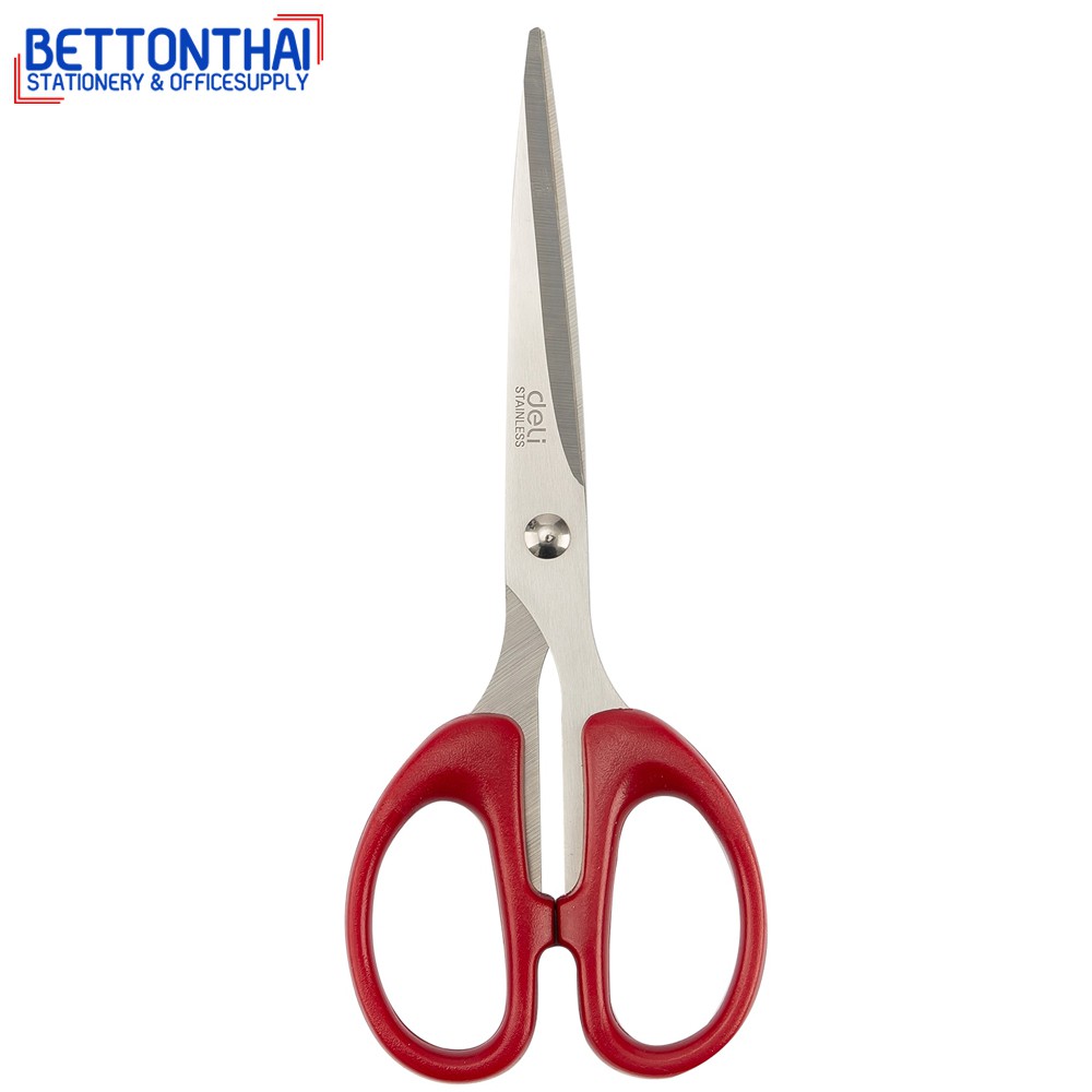 deli-6034-scissors-stainless-steel-160-mm-กรรไกรสแตนเลส-ขนาด-160-มิลลิเมตร-คละสี-1-ชิ้น-กรรไกร-office-school