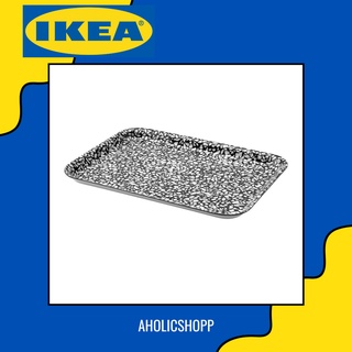 [พร้อมส่ง] IKEA (อีเกีย) - VÅRKUL วัวร์คุล ถาด, ดำ/มีลาย 28 x 20 ซม. ยอดฮิต