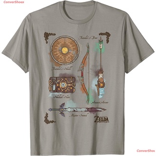 เสื้อยืดผู้ชายและผู้หญิง Zelda Breath Of The Wild Link Inventory Graphic T-Shirt T-Shirt Mens Womens T-shirts