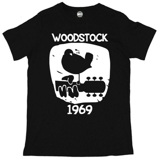 เสื้อยืดผ้าฝ้ายพิมพ์ลายขายดี เสื้อยืด พิมพ์ลาย Woodstock 1969 สไตล์วินเทจ คลาสสิก คุณภาพสูง