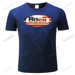 เสื้อยืดลําลอง แขนสั้น พิมพ์ลายโลโก้รถมอเตอร์ไซค์ Buell Superfighter 1190sx Superbike Sbk Race สําหรับผู้ชายS-5XL