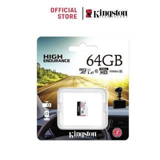 ภาพขนาดย่อของสินค้าKingston 64GB กล้องติดรถและวงจรปิด High Endurance microSD Card r/95 w/30 MB/s Memory Card (SDCE/64GB)