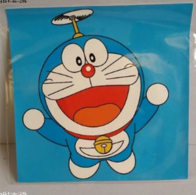 อุปกรณ์-แต่งรถ-แผ่นติด-พรบ-สูญญากาศ-ลาย-โดเรม่อน-doraemon