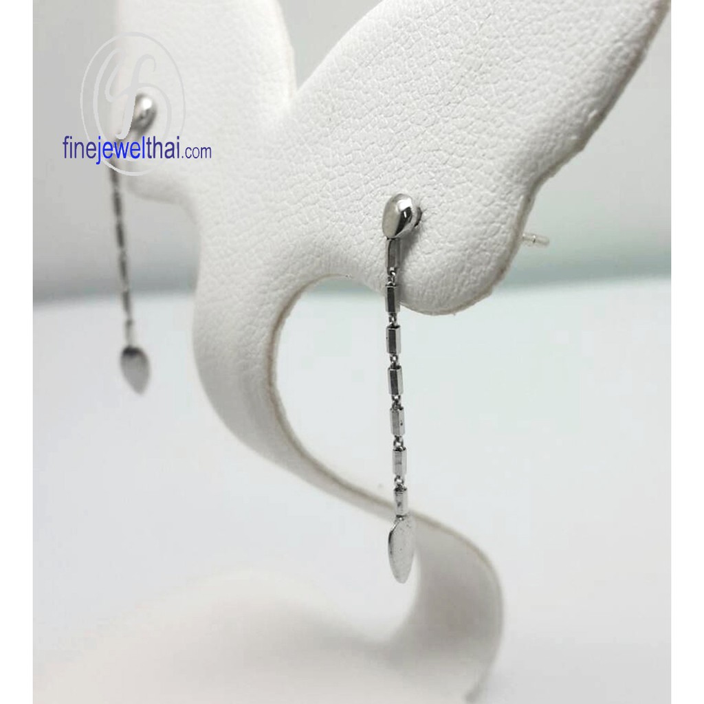 finejewelthai-ต่างหู-ต่างหูทองคำขาว-พร้อมใบรับรอง-white-gold-stud-earring-e3074wg