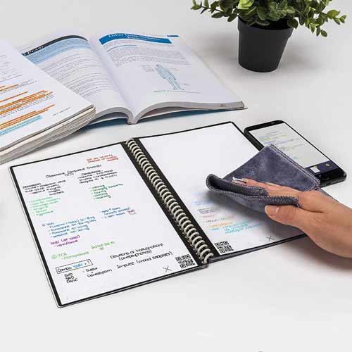 rocketbook-smart-reusable-notebook-lined-eco-friendly-notebook-with-1-pilot-frixion-pen-amp-1-cloth-usa-imported-authentic