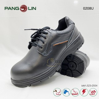 สินค้า รองเท้าเซฟตี้ หัวเหล็กกล้า รุ่น 0208U พื้น PU หนังแท้ Tango สีดำ