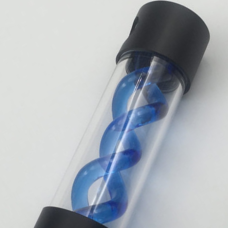 Reservoir voor waterkoeling G1/4 met schroefdraad, T-virus-cilinderkoeltank voor computerwaterkoeling, voor desktop, 200 mm, rood/groen/blauw (blauw