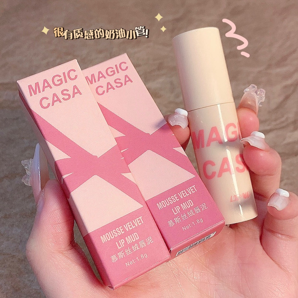 magic-casa-ลิปสติก-เนื้อแมตต์กํามะหยี่-ให้ความชุ่มชื้น-ติดทนนาน-กันน้ํา