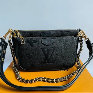 #louisvuitton  #multipochette #Leather  Grade vip หนังดีมากๆ  รุ่นนี้สายหนังปรับยาวได้ Size 25cm อุปกรณ์ Fullbox set